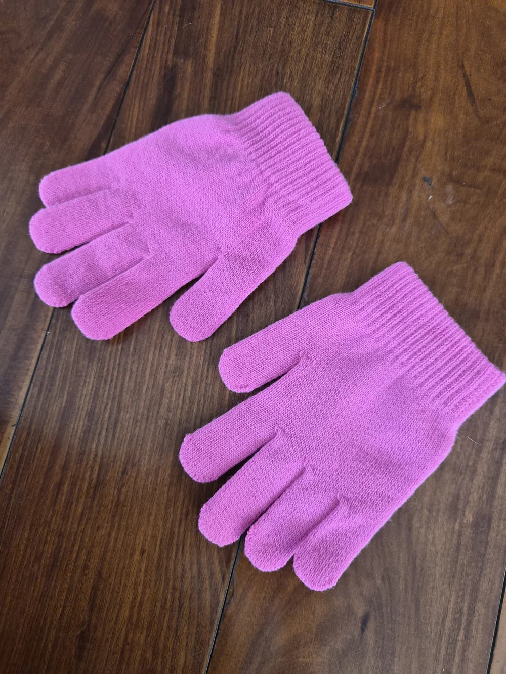 Nike Kids Hot Pink Knit Logo Gloves